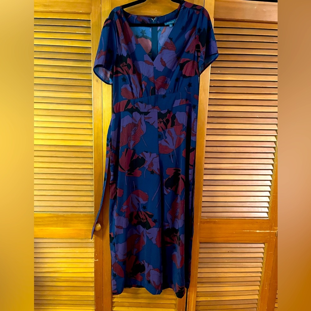 Purple floral ModCloth jumpsuit